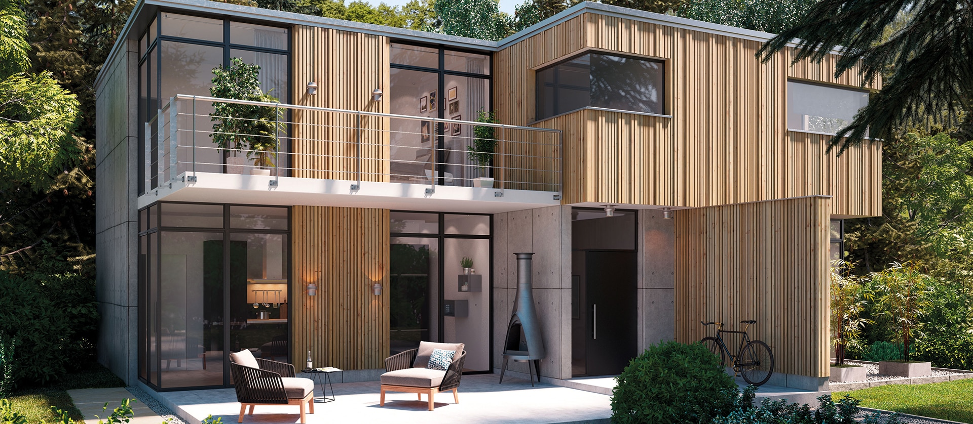 Outdoor-Fassaden Holz in 3D-Optik von HolzLand Hundshammer Deggendorf
